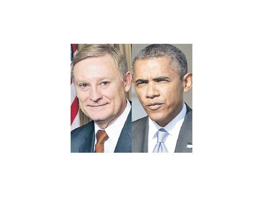 Spencer Bachus y Barack Obama