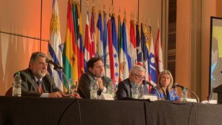 El presidente del BCU, Diego Labat, y el susecretario del MEF, Alejandro Irastorza.
