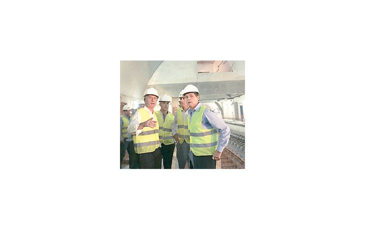 Mauricio Macri recorrió ayer, junto a Horacio Rodríguez Larreta, las obras de extensión de la línea H del subterráneo porteño que llegará hasta el barrio de Recoleta.