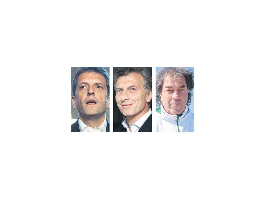 Sergio Massa, Mauricio Macri y Patricio Hernández