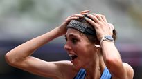 Julia Paternain finalizó la maratón en el tercer lugar.