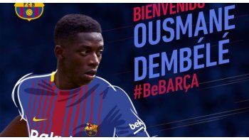 Dembélé llegó al Barcelona.