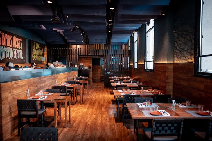 El espacioso salón de La Mar en Palermo. El espacioso salón de La Mar en Palermo.