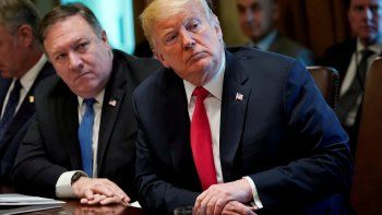 El presidente de EEUU, Donald Trump, y su secretario de Estado, Mike Pompeo.