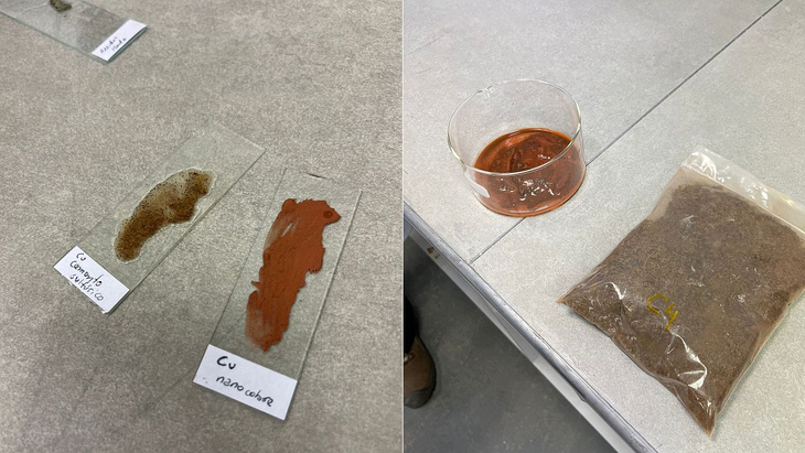 En el laboratorio lograron obtener nanocobre, un material de altísima pureza y tamaño nano, con aplicaciones potenciales en electrónica, medicina, energía y manufactura avanzada. El otro producto se lo conoce como En el laboratorio lograron obtener nanocobre, un material de altísima pureza y tamaño nano, con aplicaciones potenciales en electrónica, medicina, energía y manufactura avanzada. El otro producto se lo conoce como