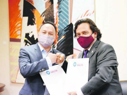 Avance. El gobernador salteño Gustavo Sáenz y presidente de Ganfeng Lithium, Jason Luo, anunciaron que el proyecto en la provincia comenzará este año y que implicará un desembolso de u$s600 millones.&nbsp;