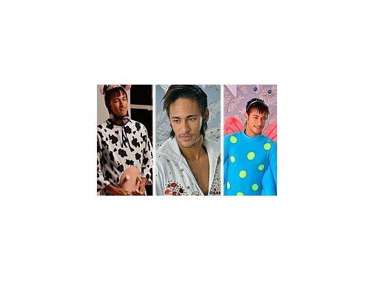Neymar se disfrazó para una publicidad de helados.