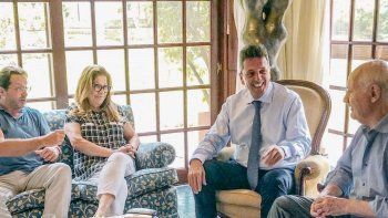 Socios. Roberto Lavagna recibió la semana pasada a Sergio Massa y a Graciela Camaño en su casa de Saavedra. Después viajó a San Juan.