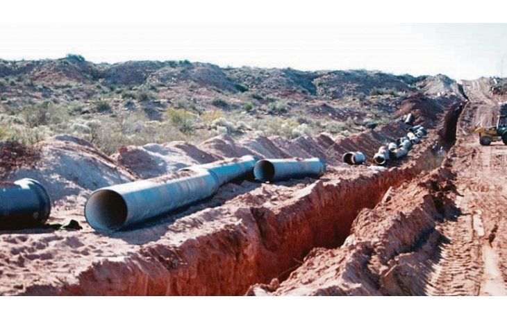 Inminente. Las obras del acueducto del Río Colorado comenzarían en octubre y se extenderían por 36 meses.