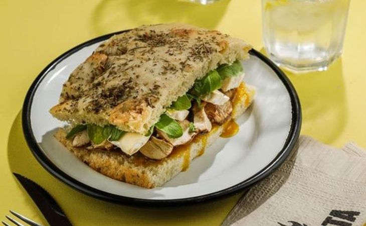Teriyaki Chicken Focaccia in Teriyaki Chicken Focaccia in