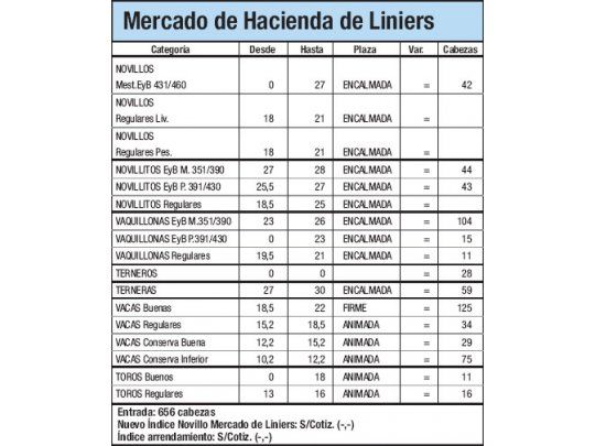 Limitada oferta en Mercado de Liniers