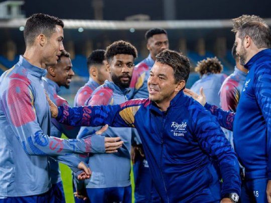 Cristiano Ronaldo y Gallardo, en tiempos de fútbol árabe.