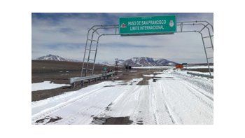 El paso San Francisco, hacia Chile, aquejado por tormentas de nieve.