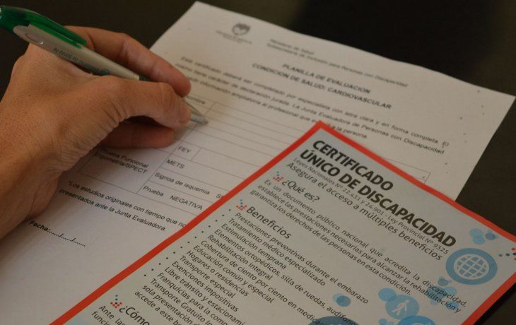 Certificado de discapacidad.