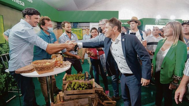 Presencia. El gobernador Kicillof viajó ayer hasta San Nicolás para participar de la apertura de Expoagro 2022.