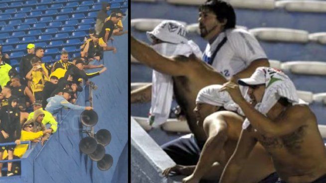 La tensa pelea entre los hinchas de Vélez y Peñarol en el debut de la Copa Libertadores