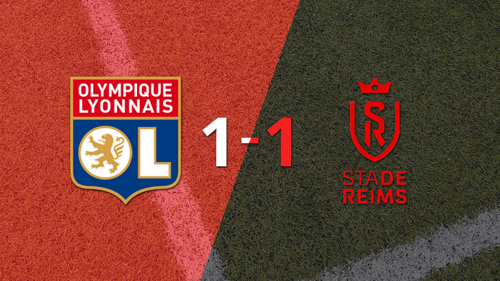 Olympique Lyon no pudo en casa ante Stade de Reims y empataron 1-1