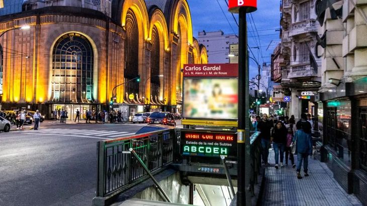 La estación Carlos Gardel, de la línea B de subte.