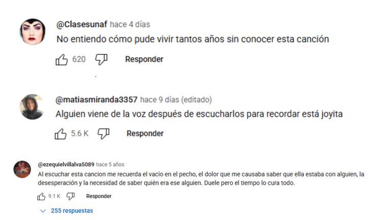 The song receives hundred daily comments on YouTube. The song receives hundred daily comments on YouTube.