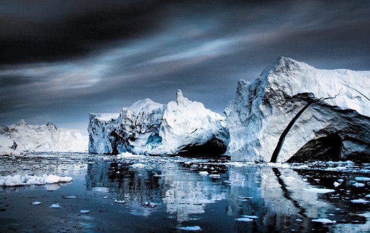 Llovió por primera vez en el casquete glaciar de Groenlandia