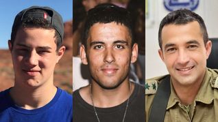 Omer Neutra (21), Oz Daniel (19) y Asaf Hamami (40) eran soldados secuestrados el 7 de octubre de 2023. Omer Neutra (21), Oz Daniel (19) y Asaf Hamami (40) eran soldados secuestrados el 7 de octubre de 2023.