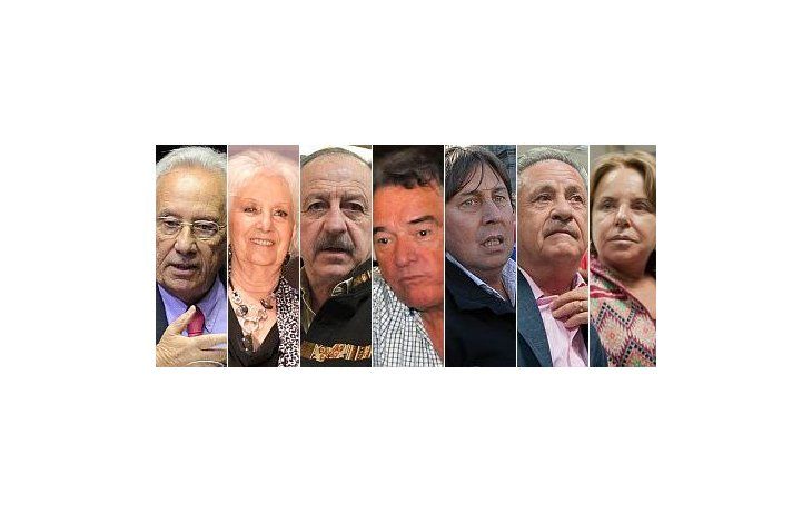 Héctor Recalde, Estela de Carlotto, Hugo Yasky, Luis Barrionuevo, Pablo Micheli, Eduardo Duhalde e Hilda González.