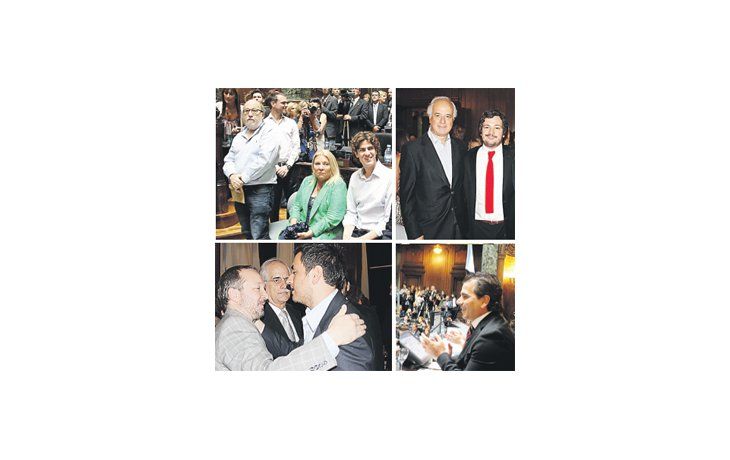 Jura. Elisa Carrió y Martín Lousteau; Enrique Nosiglia junto a su hijo Juan, nuevo diputado; Martín Sabbatella con Juan Cabandié y  Jorge Taiana. Cristian Ritondo, titular de la casa por otro período.