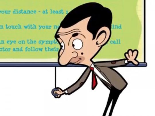 La versión animada de Mr. Bean es protagonista deun nuevo video lanzado por la OMS