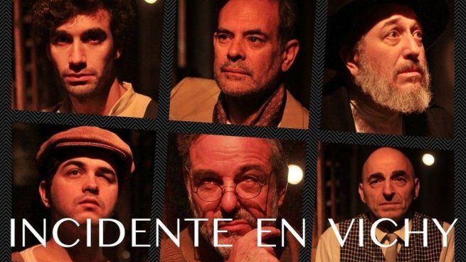Parte de los 15 actores que integran Incidente en Vichy, de Arthur Miller, que se estrena el jueves a las 20.30 en Espacio Callejón. 