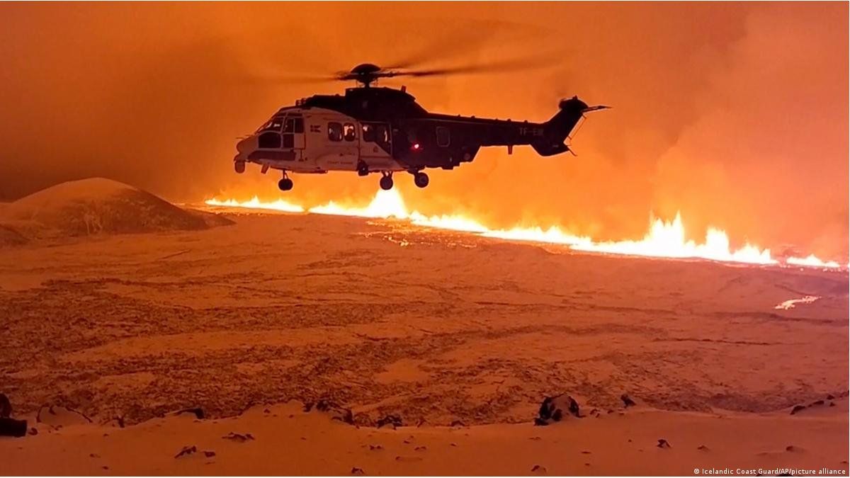 a volcano erupted again in Iceland