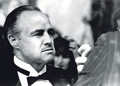 A symbol of television: Marlon Brando in the role of Vito Corleone in A symbol of television: Marlon Brando in the role of Vito Corleone in