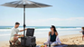 Anker's new umbrella allows you to charge devices while protecting you from the sun. Anker's new umbrella allows you to charge devices while protecting you from the sun.