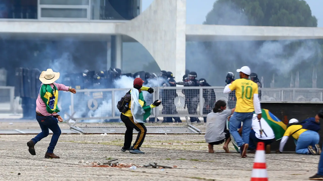 El intento de Golpe de Estado en Brasil en enero de 2023. 