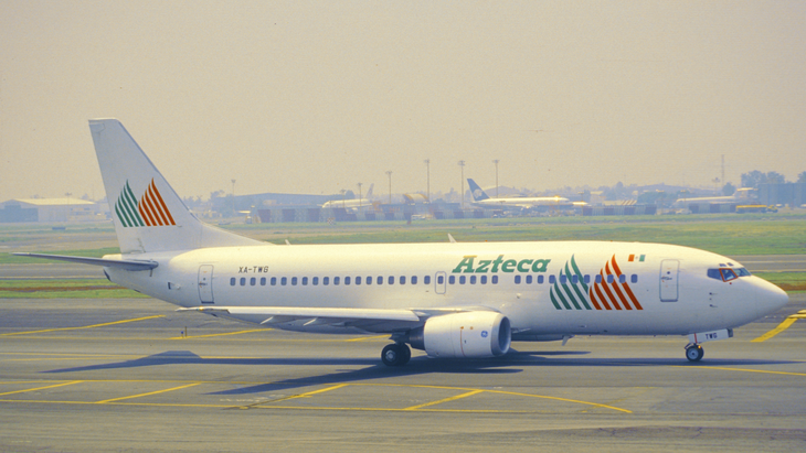 Líneas Aéreas Azteca llegó a conectar ciudades de México y Estados Unidos con vuelos comerciales.