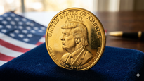 El Tesoro de EE. UU. anunció la acuñación de una moneda de oro de 24 quilates con la imagen de Donald Trump para celebrar el 250° aniversario del país. (Imagen ilustrativa)