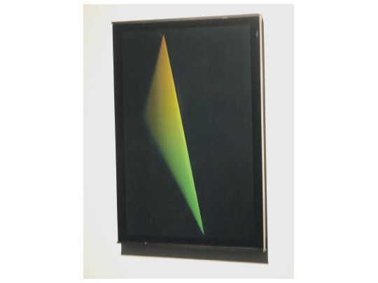 “Reflective hologram”, del californiano James Turrell, uno de los artistas que integran la muestra “Obsesión Geométrica- Escuela Americana 1965-2015”, que se exhibe en el MACBA.