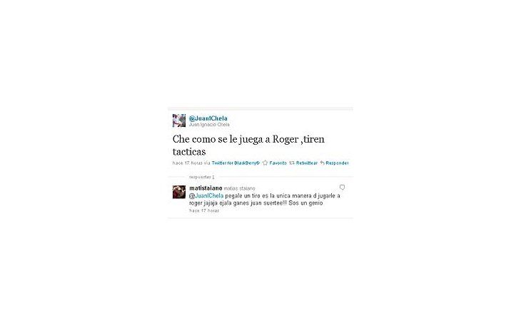 Juan Ignacio Chela pide ayuda a sus seguidores para poder derrotar por primera vez al suizo Roger Federer.