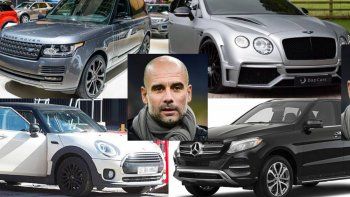Los cuatro autos de alta gama que el técnico delManchester City, pep Guardiola se encargó de destrozar por un valod superior a los 500 mil euros.