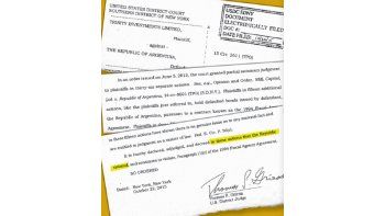 Thomas Griesa, justificándose en que la Argentina no entregó información, aumentó la deuda con buitres en u$s 2.000 millones.