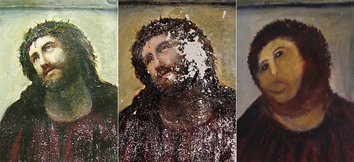 El antes y después del Ecce Homo de Borja.