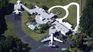 John Travolta's house has two landing clues for his planes. John Travolta's house has two landing clues for his planes.