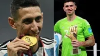Angel Di María y Dibu Martínez celebraron el primer aniversario del título del mundo.