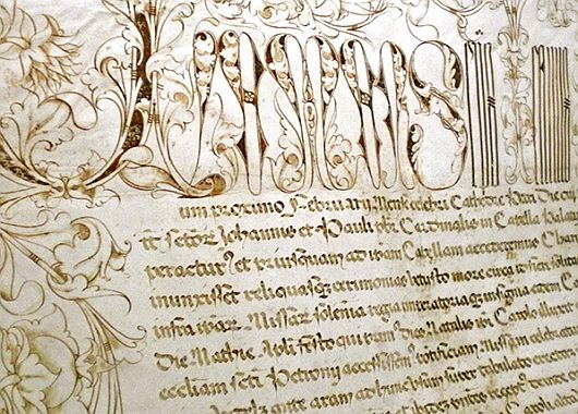 Una Bula papal, otro de los valiosos documentos de la colección vaticana.