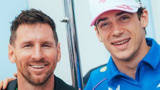 El encuentro de Colapinto y Messi en la previa del GP de Miami de Fórmula 1.