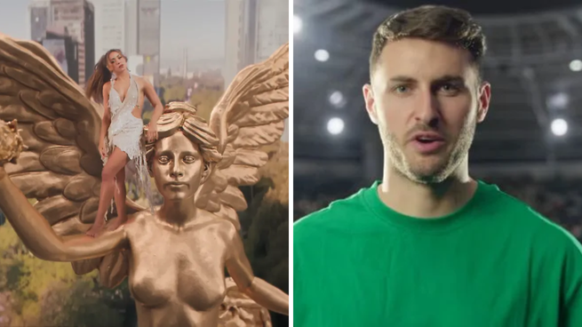 Santiago Giménez en el video Dai Dai de Shakira.