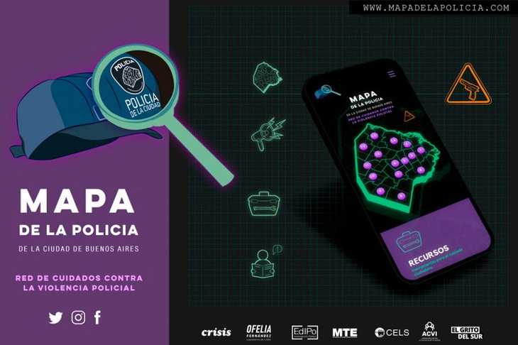 Lanzan un mapa con datos de la Policía de la Ciudad y espacio para denuncias de abusos