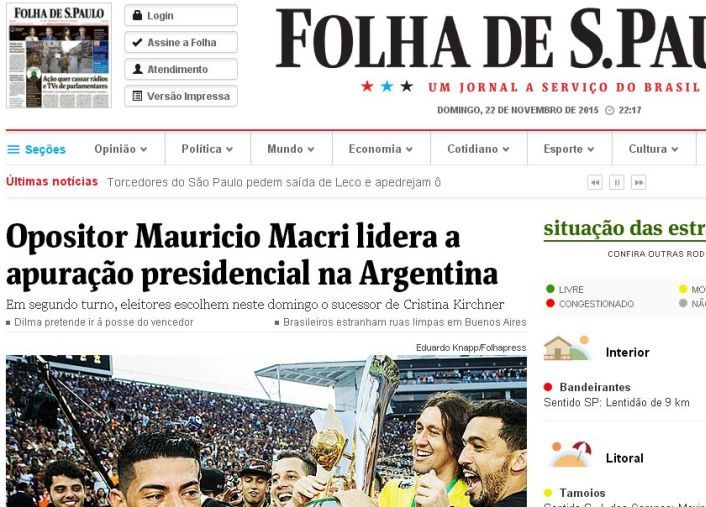 Folha de San Pablo. Brasil.