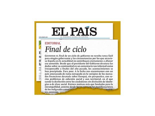 Polémico: principal diario de España pide que se vaya Zapatero