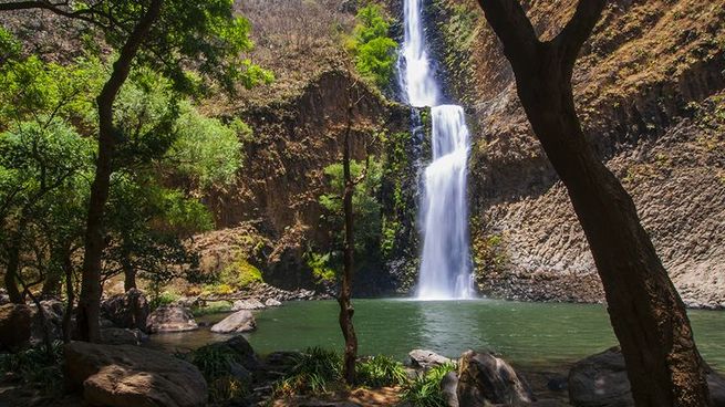Salto del Nogal, un atractivo de este pueblo cercano a Guadalajara.