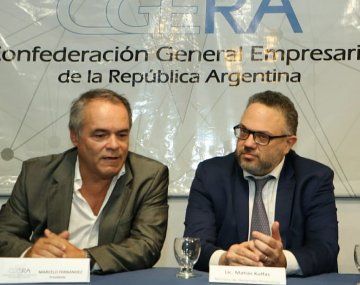 El Presidente de CGERA, Marcelo Fernández, junto al ministro de Desarrollo Productivo, Matías Kulfas.